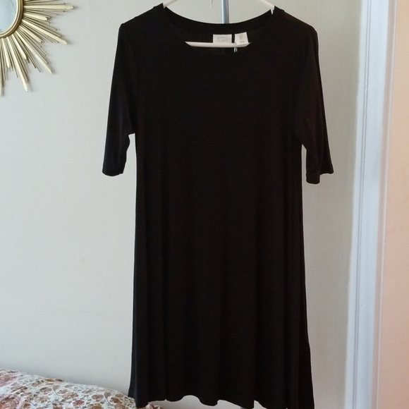 Sigrid Olsen Dresses & Skirts - Sigrid Olsen Black Stretchy  A-line Dress S